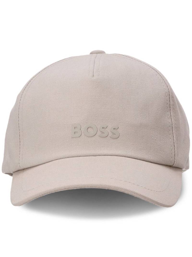 BOSS logo-print cotton cap - Neutrals von BOSS