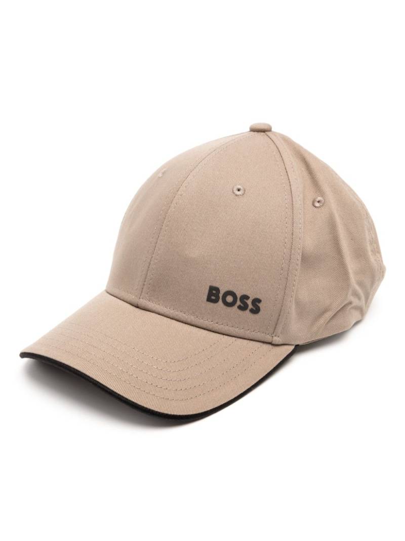 BOSS logo-print cotton cap - Neutrals von BOSS