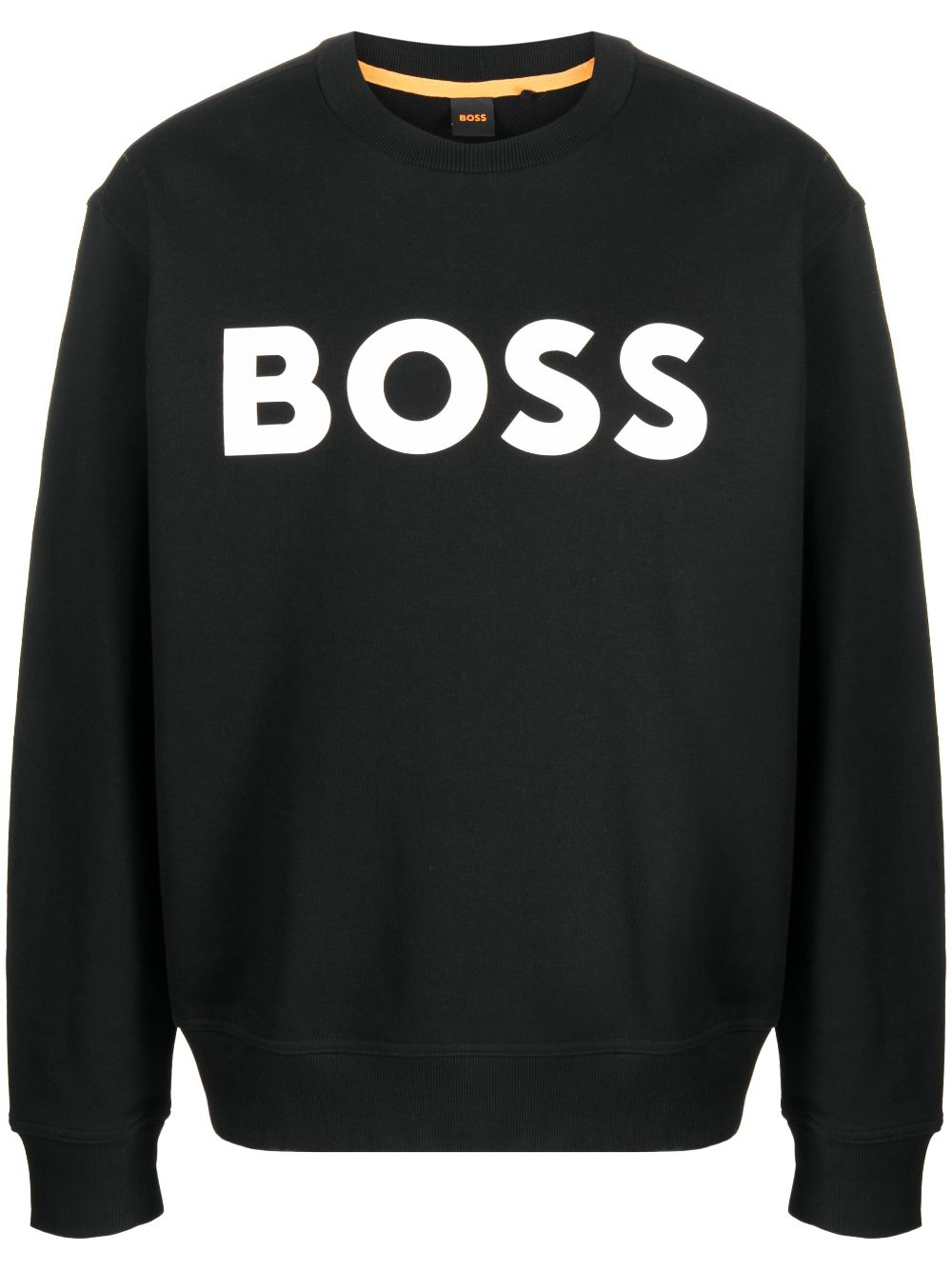 BOSS logo-print cotton sweatshirt - Black von BOSS