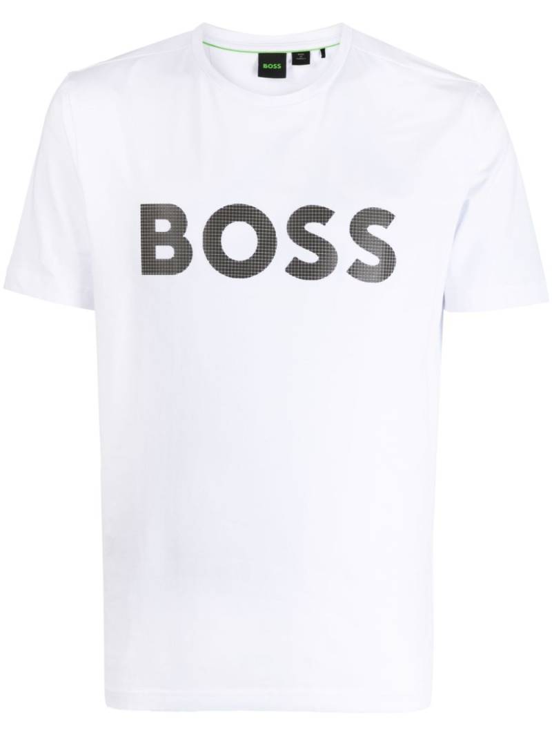 BOSS logo-print crew-neck T-shirt - White von BOSS