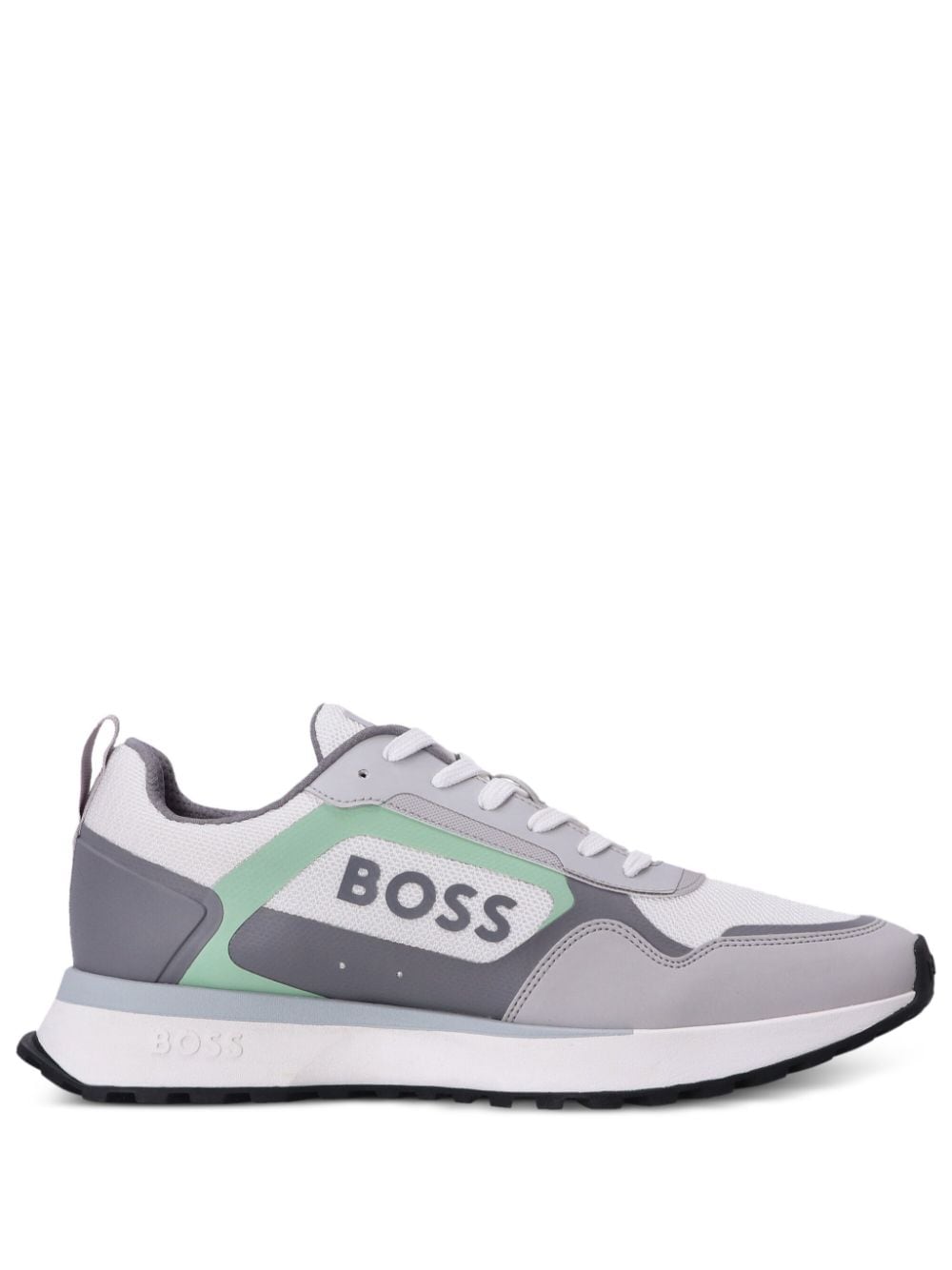 BOSS logo-print mesh sneakers - Grey von BOSS