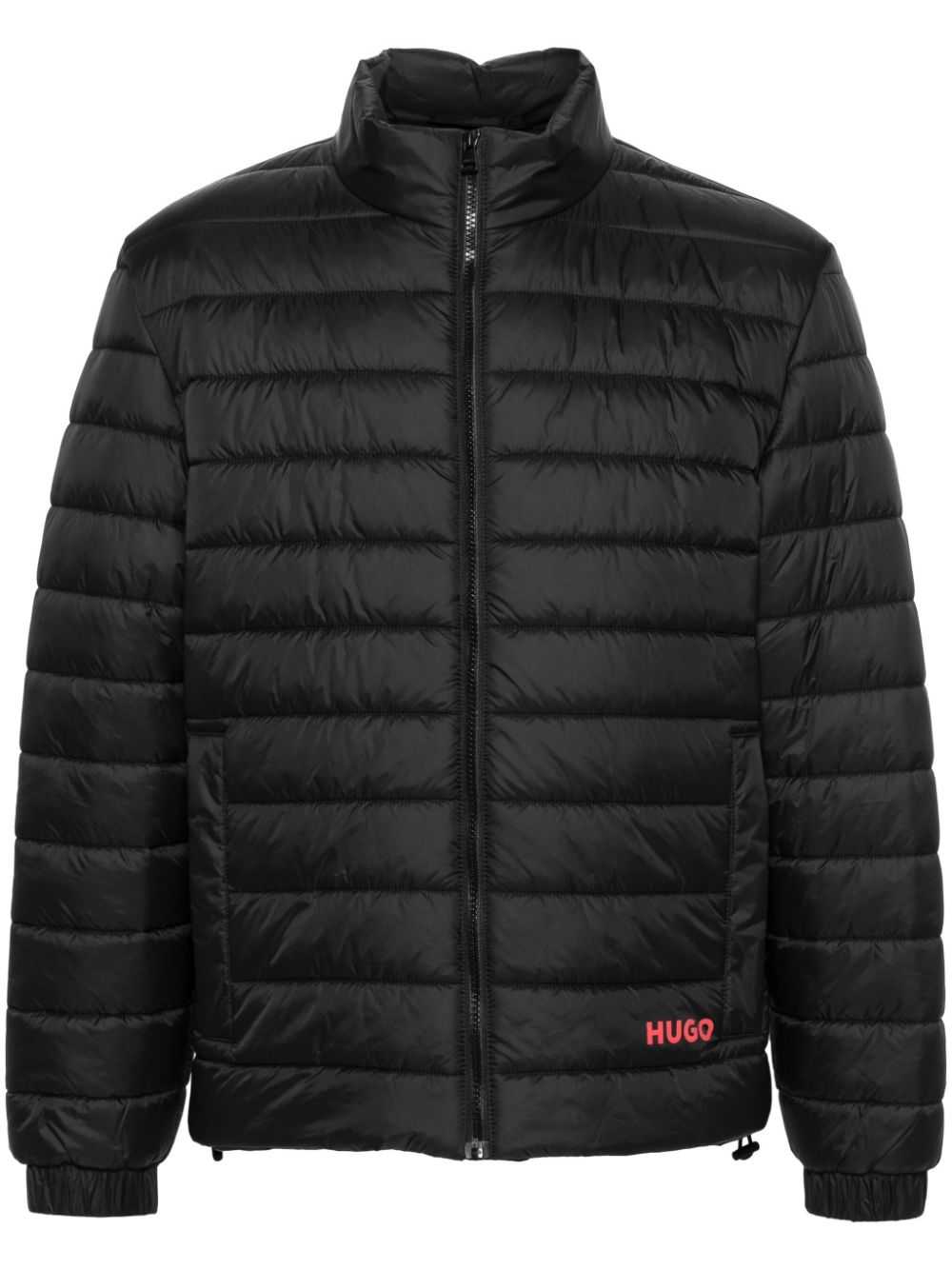 BOSS logo-print padded jacket - Black von BOSS