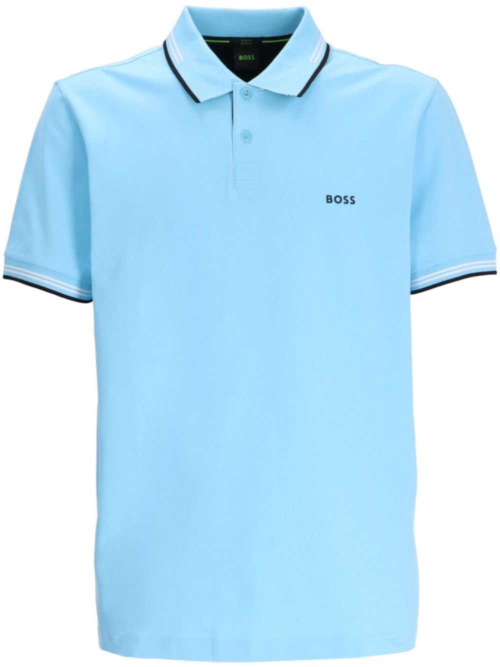 BOSS logo-print polo shirt - Blue von BOSS