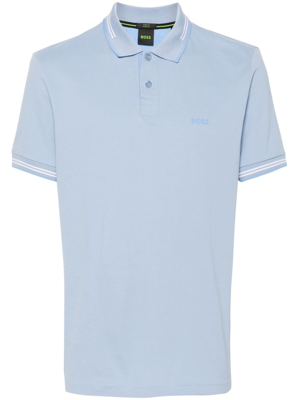 BOSS logo-print polo shirt - Blue von BOSS