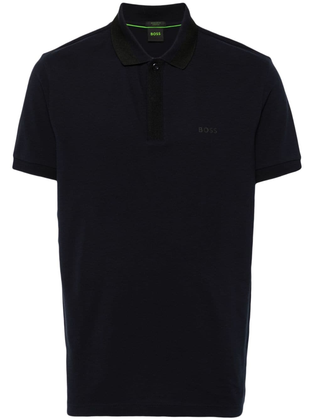 BOSS logo-print polo shirt - Blue von BOSS