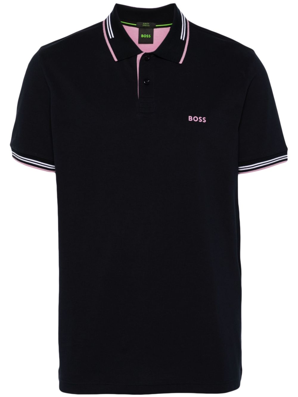 BOSS logo-print polo shirt - Blue von BOSS