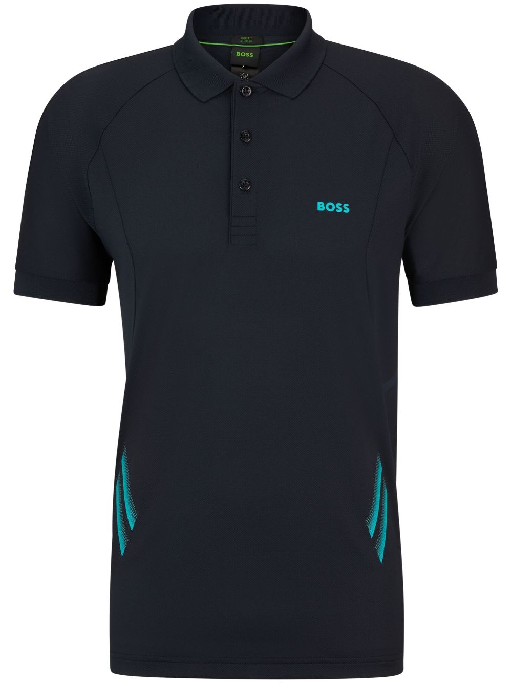 BOSS logo-print polo shirt - Blue von BOSS