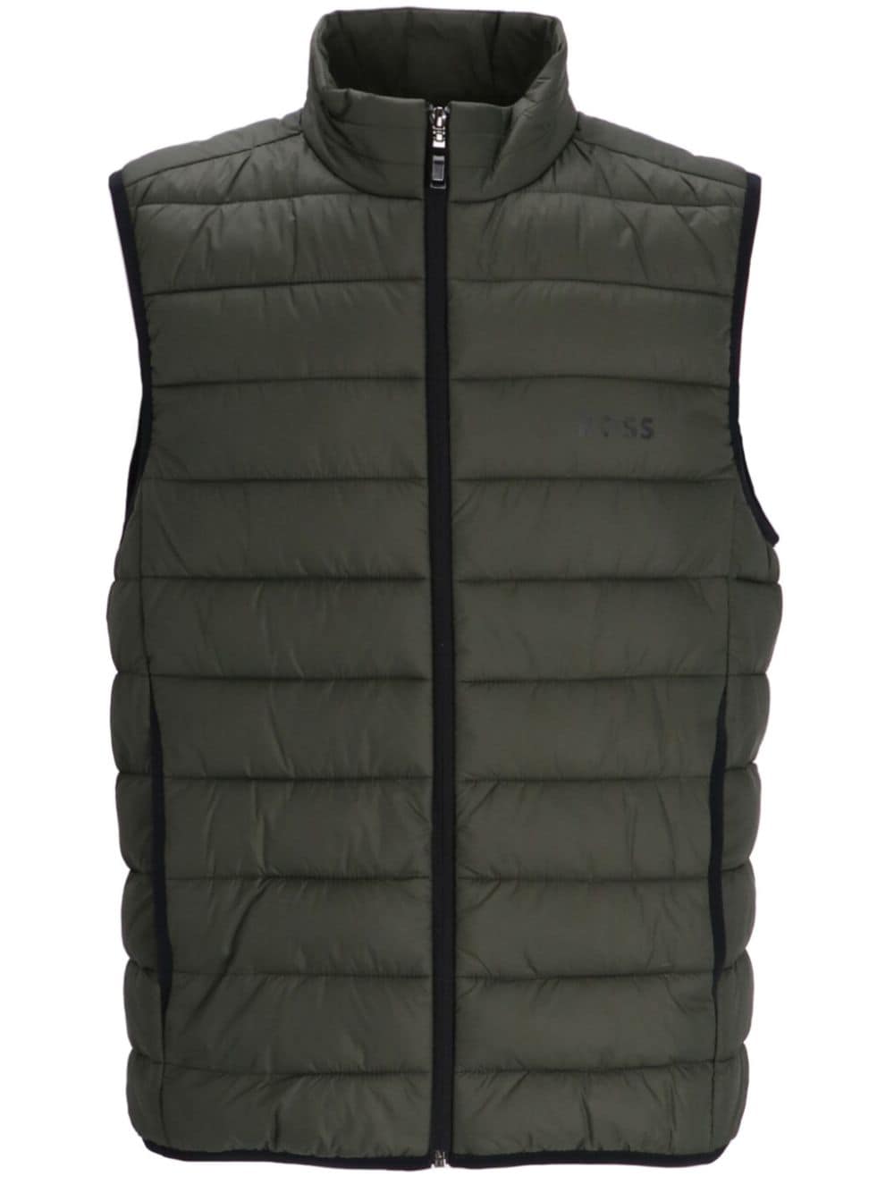 BOSS logo-print quilted gilet - Green von BOSS