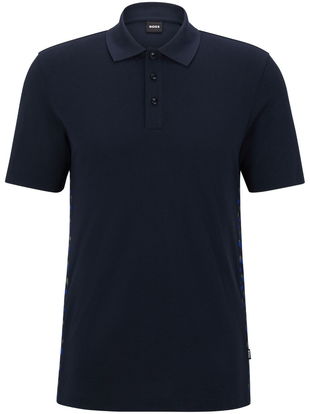 BOSS logo-print short-sleeve polo shirt - Blue von BOSS