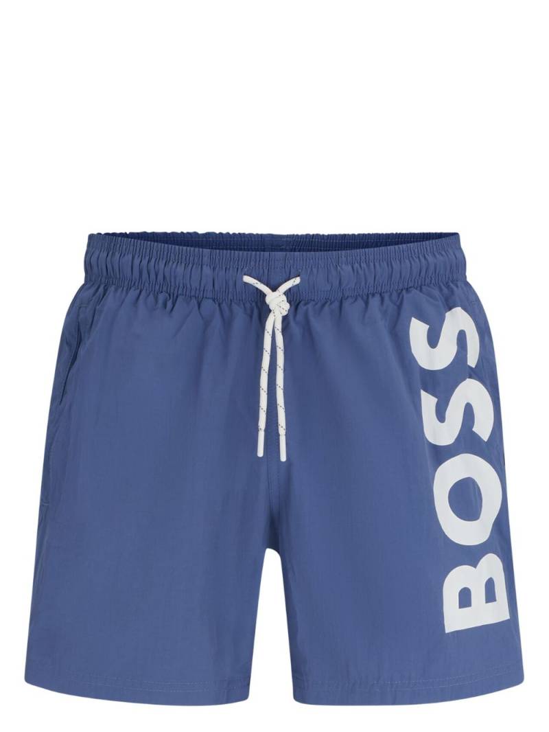 BOSS logo-print swim shorts - Blue von BOSS