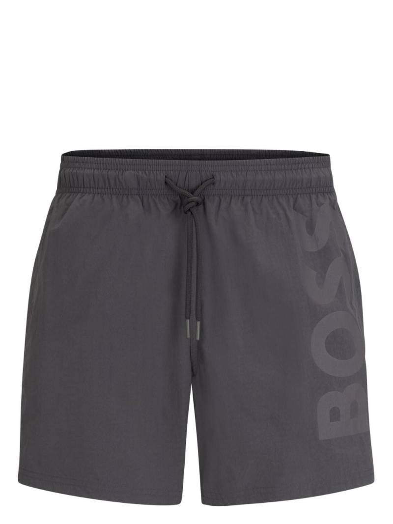 BOSS logo-print swim shorts - Grey von BOSS