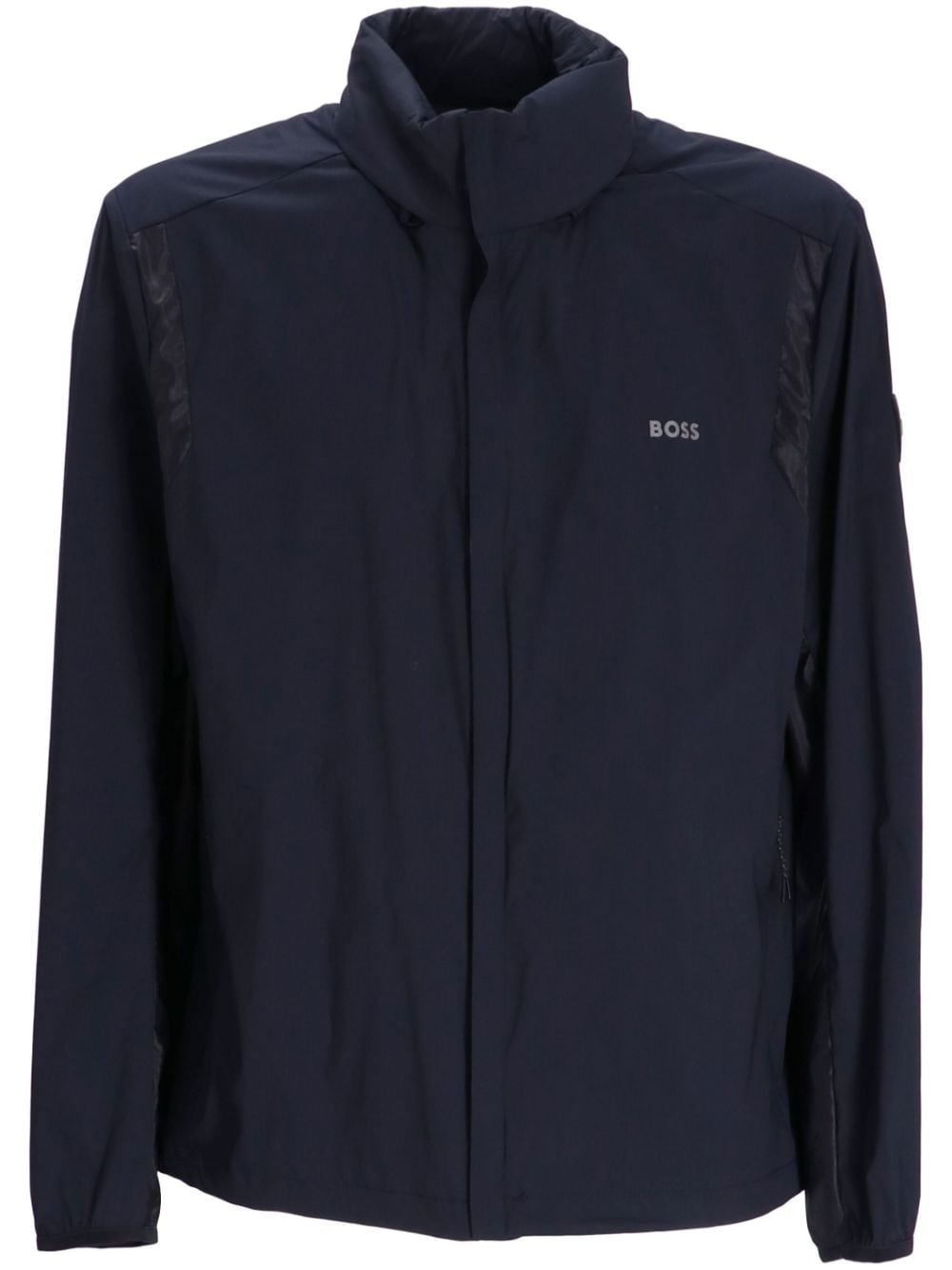 BOSS logo-print water-repellent jacket - Blue von BOSS