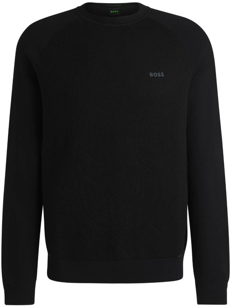 BOSS logo-rubberized sweatshirt - Black von BOSS