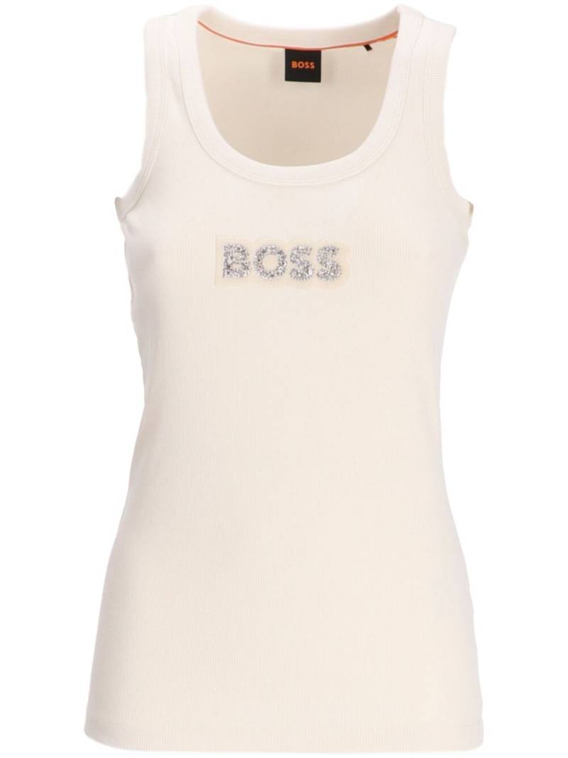 BOSS logo tank top - Neutrals von BOSS