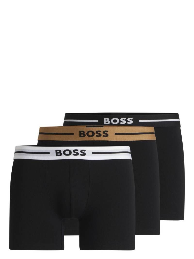 BOSS logo-waistband boxers (pack of three) - Black von BOSS