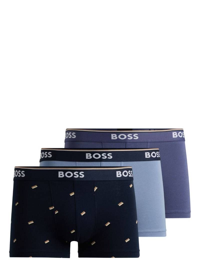 BOSS logo-waistband boxers (set of three) - Blue von BOSS