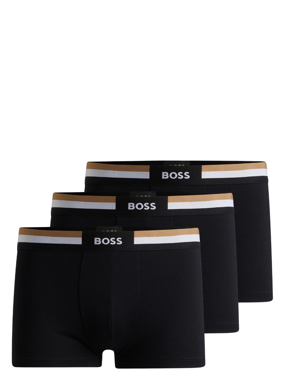 BOSS logo-waistband briefs (pack of three) - Black von BOSS