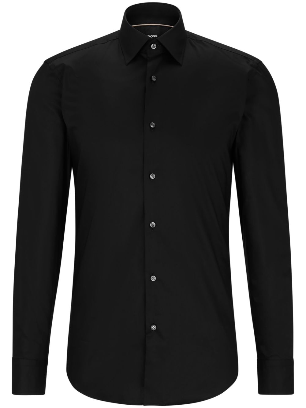 BOSS long-sleeve cotton shirt - Black von BOSS