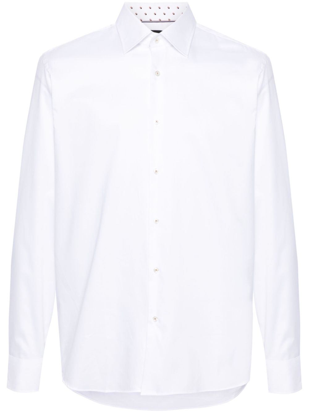 BOSS long-sleeve cotton shirt - White von BOSS