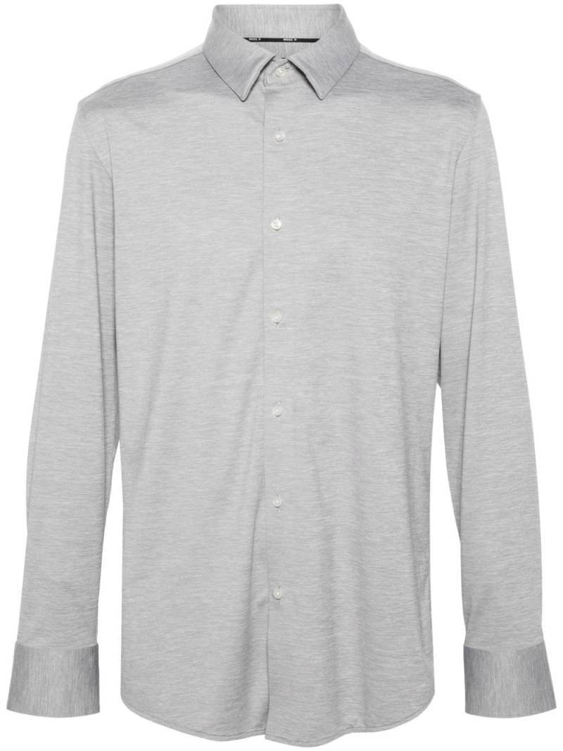 BOSS mélange-effect long-sleeve shirt - Grey von BOSS