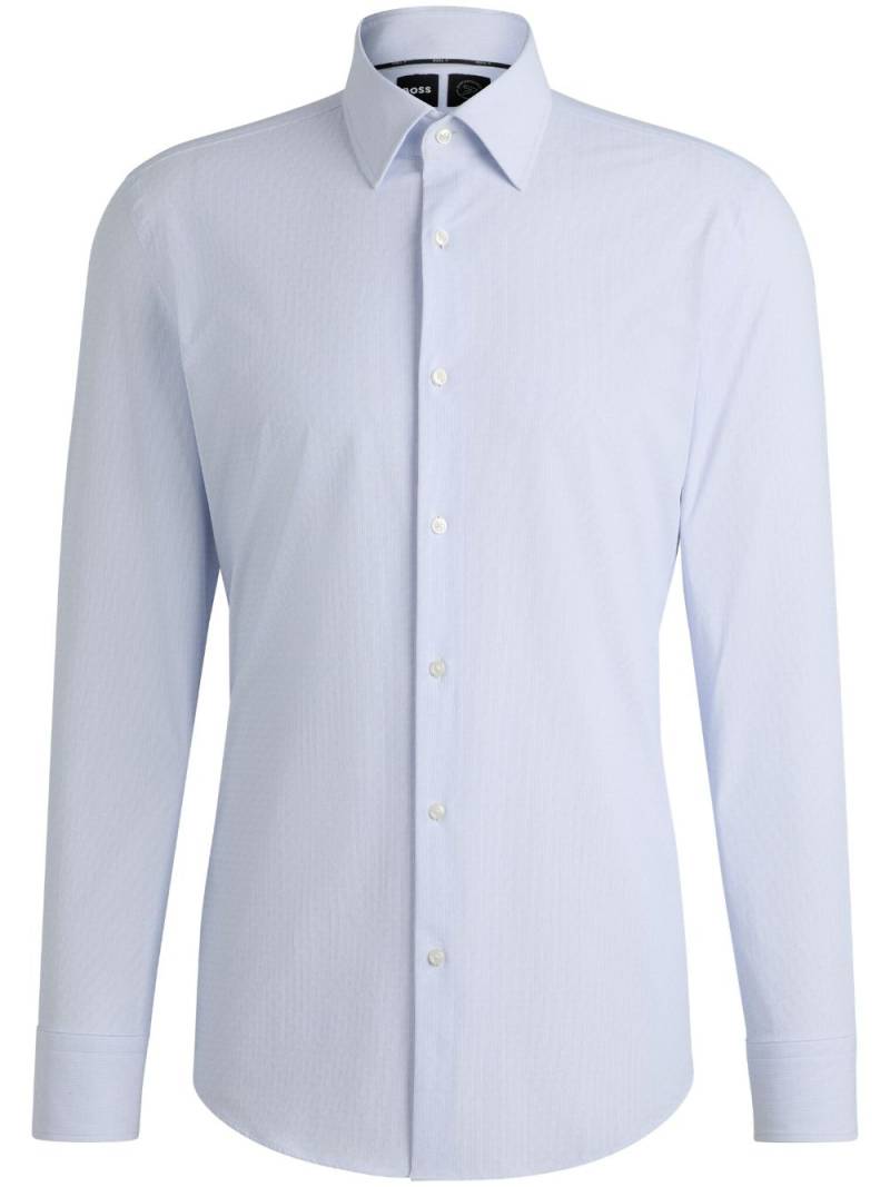 BOSS micro dot-print long-sleeve shirt - Blue von BOSS