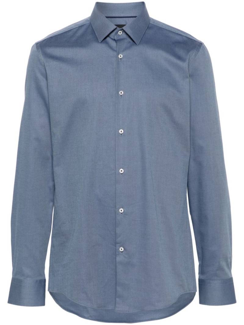 BOSS micro-pattern shirt - Blue von BOSS