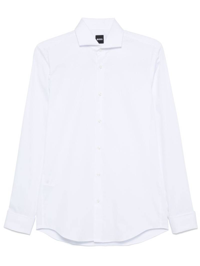 BOSS micro-striped shirt - White von BOSS