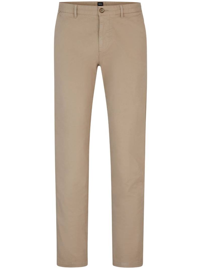 BOSS mid-rise straight-leg chinos - Neutrals von BOSS