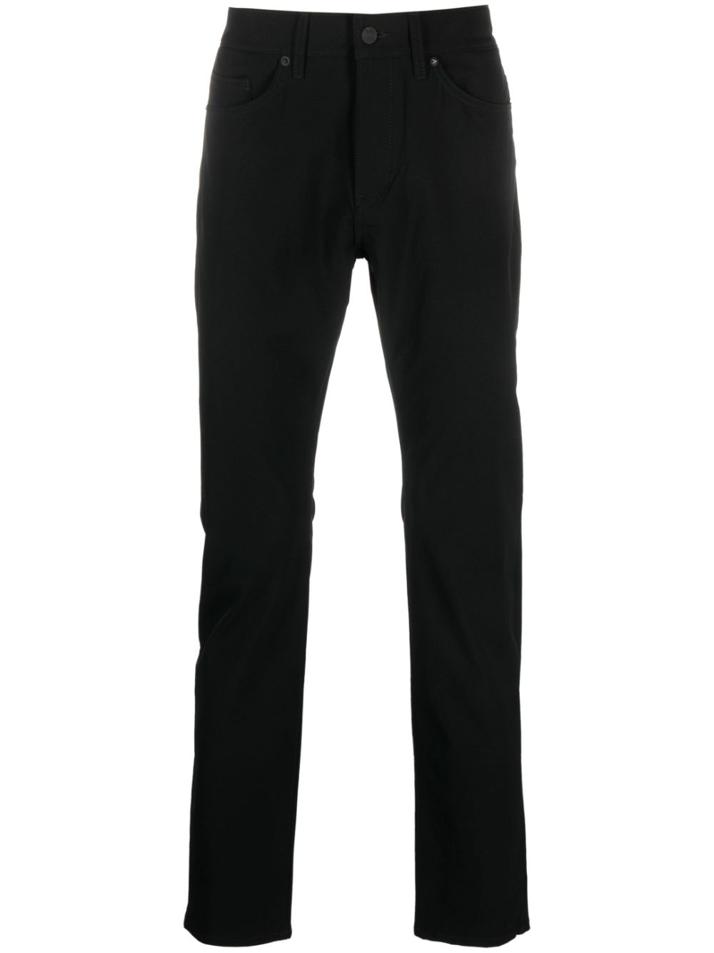 BOSS mid-rise tapered-leg trousers - Black von BOSS