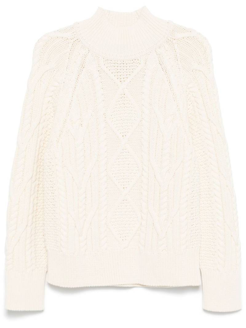 BOSS mock-neck sweater - White von BOSS