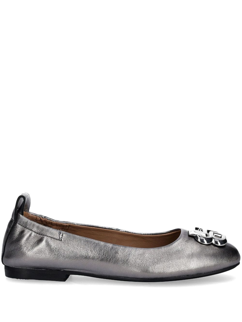 BOSS monogram ballet flats - Silver von BOSS