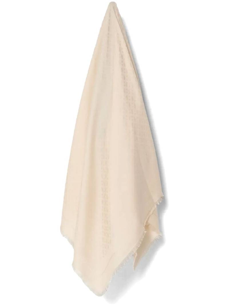 BOSS monogram-pattern scarf - Neutrals von BOSS