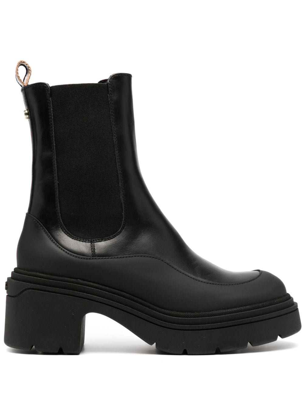 BOSS panelled 85mm leather Chelsea boots - Black von BOSS