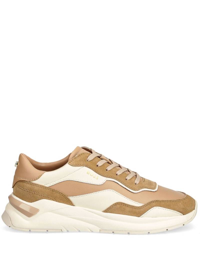 BOSS panelled-design trainers - Brown von BOSS