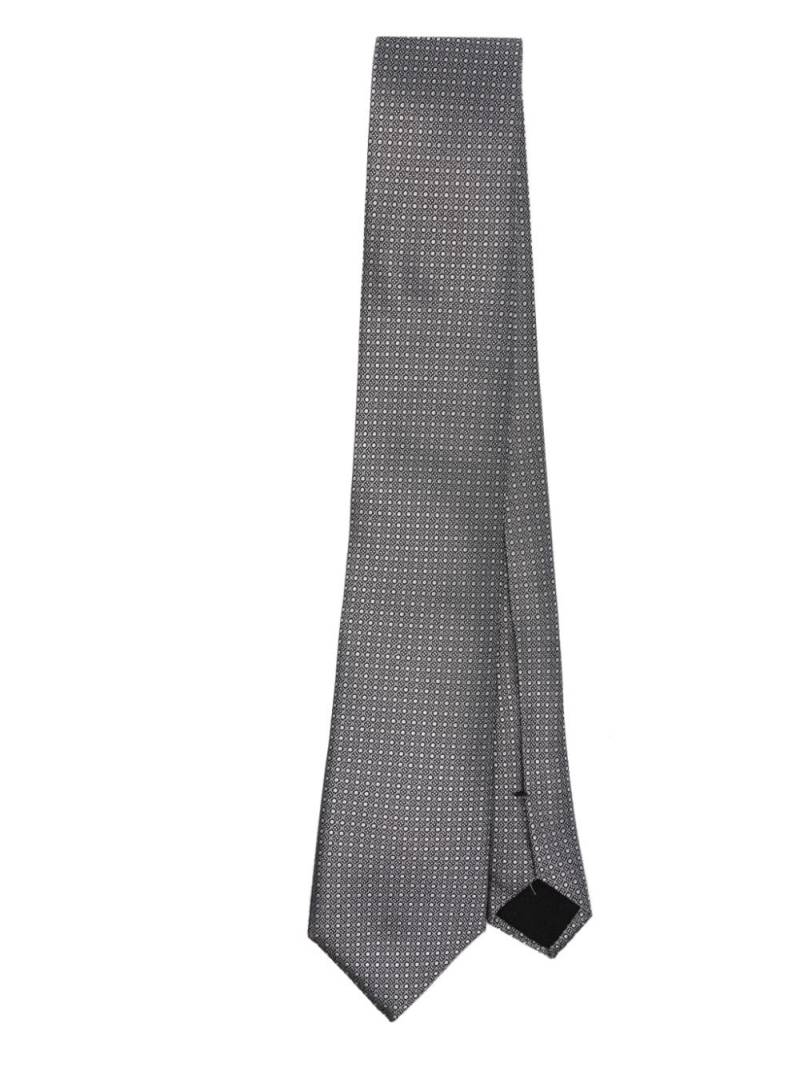 BOSS patterned-jacquard tie - Grey von BOSS