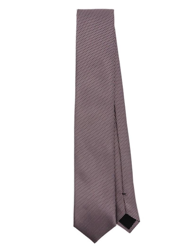 BOSS patterned-jacquard tie - Purple von BOSS