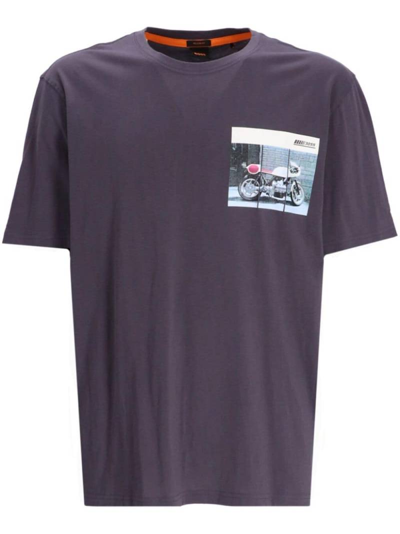 BOSS photograph-print cotton T-shirt - Purple von BOSS