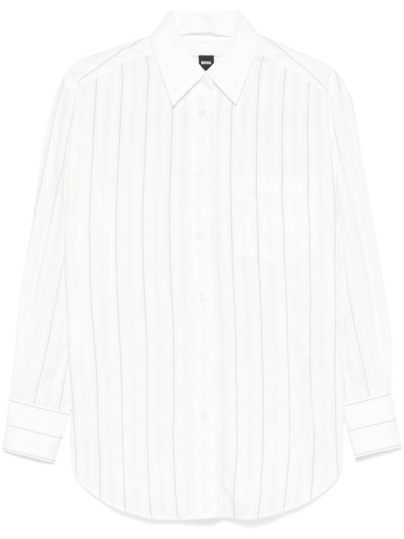 BOSS pinstriped shirt - White von BOSS