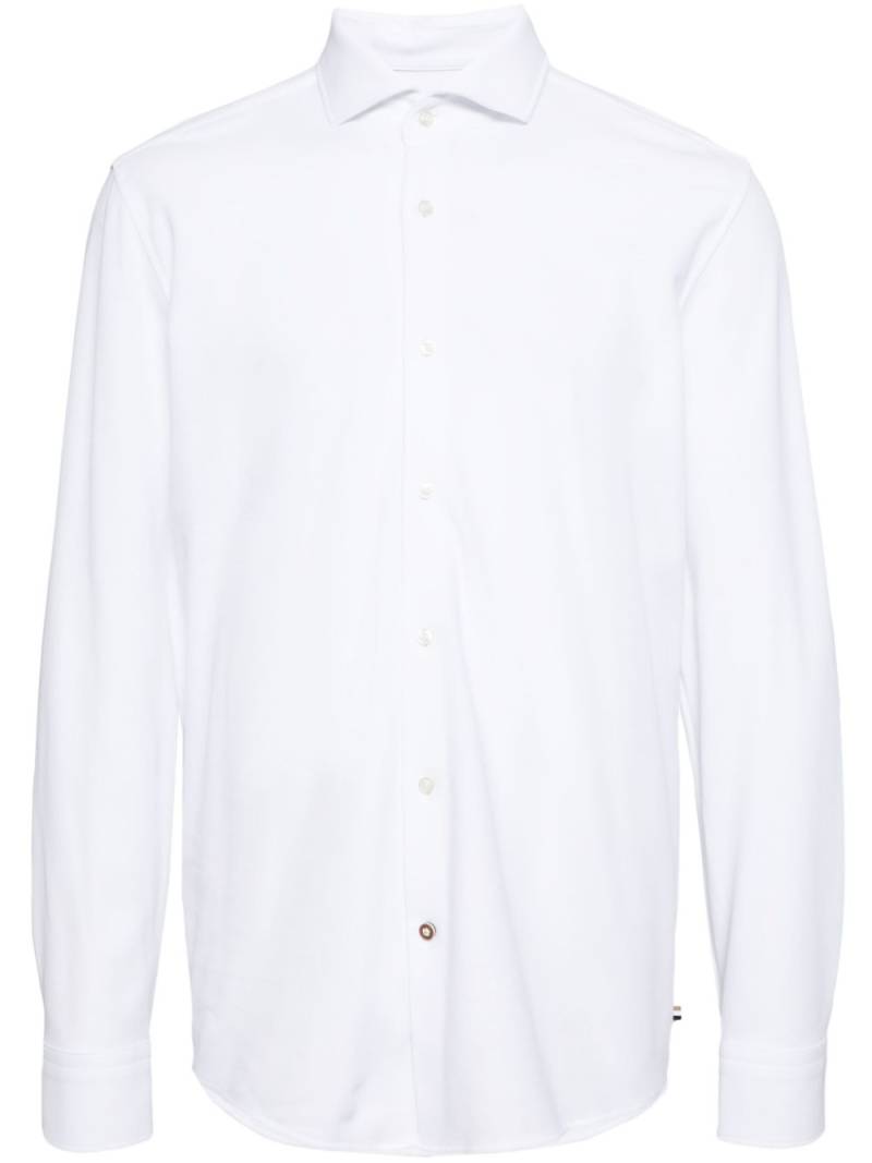 BOSS piqué shirt - White von BOSS