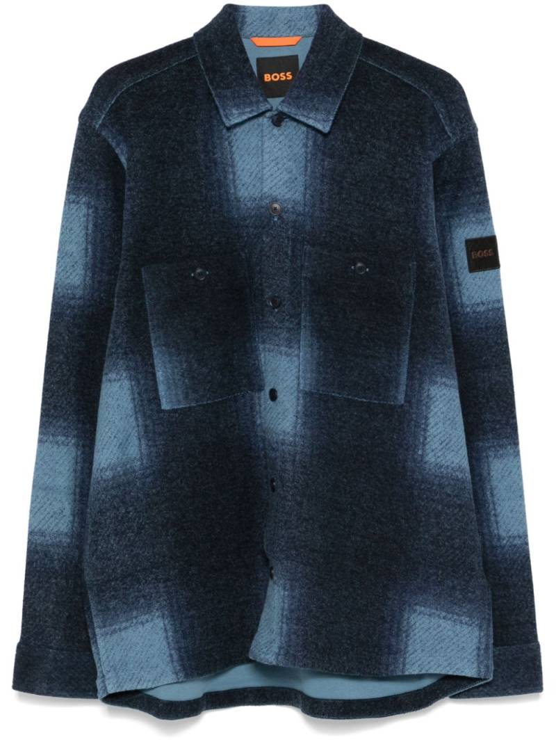 BOSS plaid shirt - Blue von BOSS