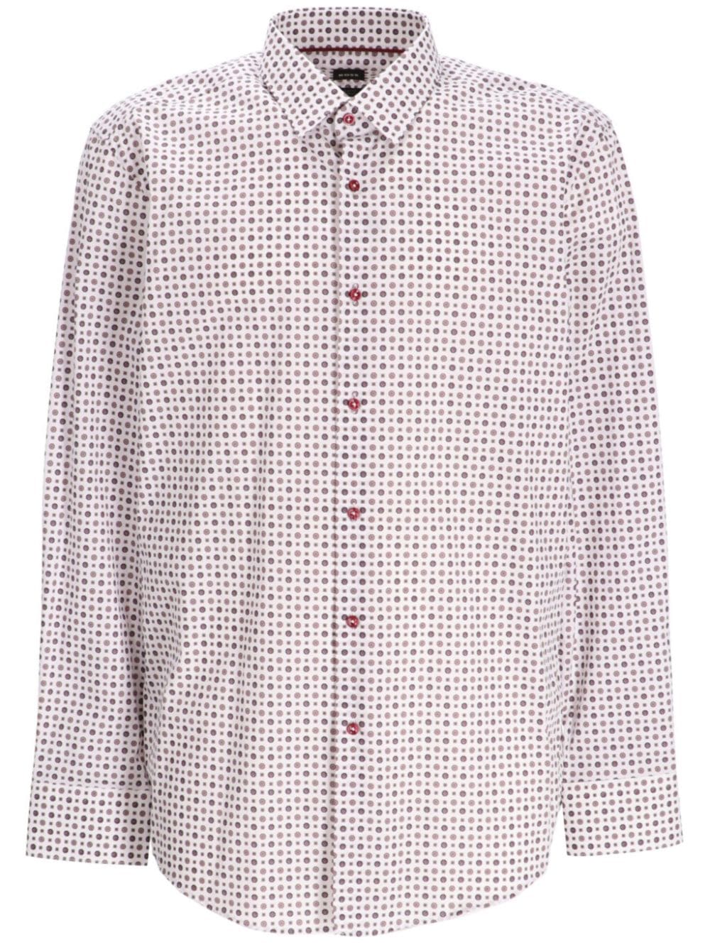 BOSS polka-dot print shirt - White von BOSS