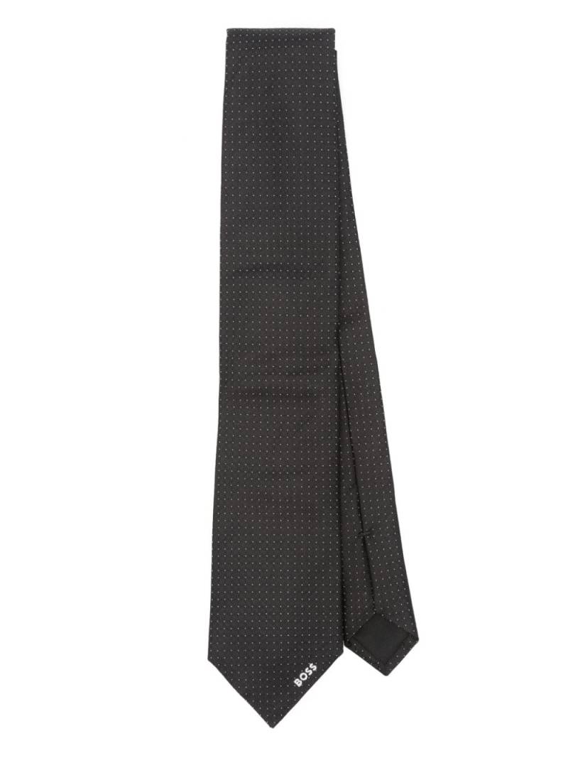 BOSS polka-dot tie - Black von BOSS