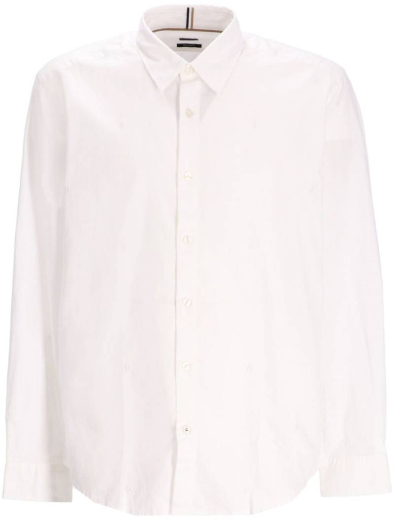 BOSS poplin shirt - White von BOSS