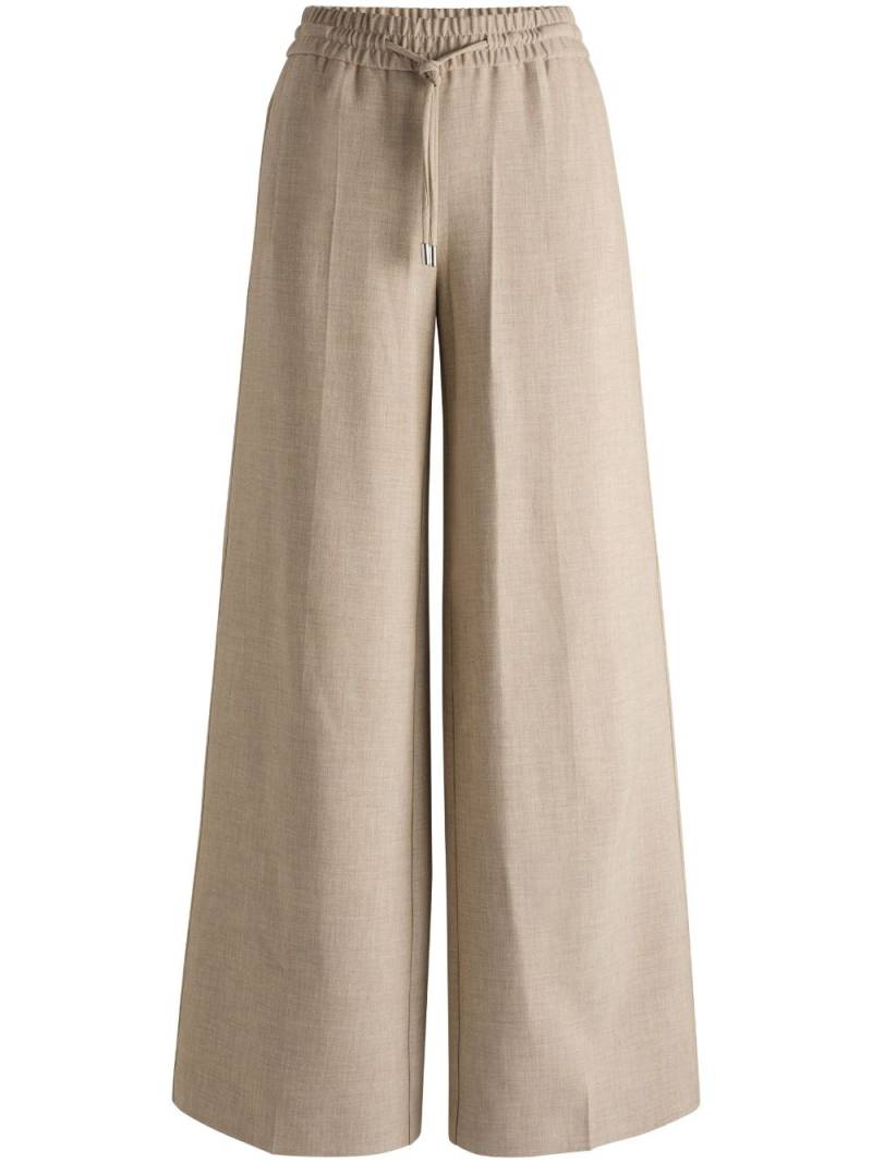 BOSS pressed-crease palazzo trousers - Neutrals von BOSS