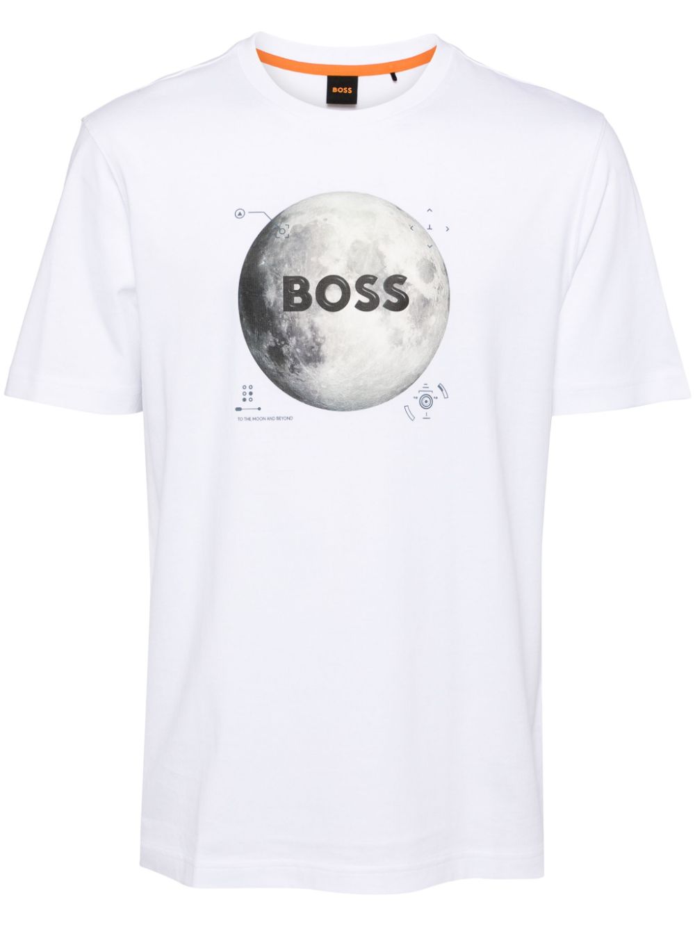 BOSS printed cotton T-shirt - White von BOSS