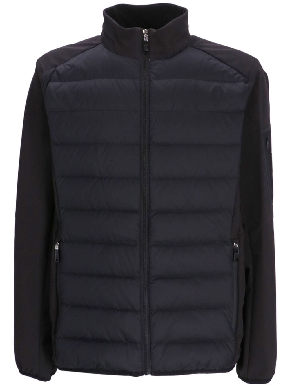 BOSS quilted-panel high-neck jacket - Black von BOSS