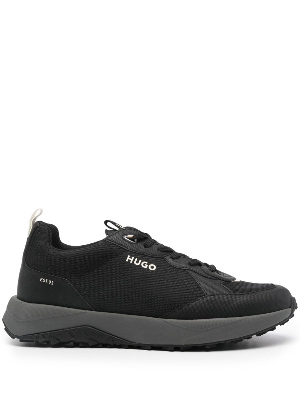 HUGO raised-logo panelled sneakers - Black von HUGO