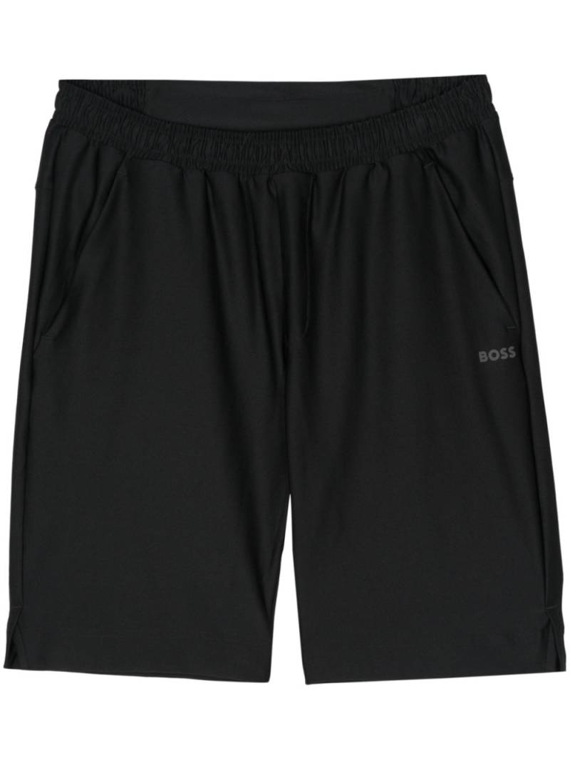 BOSS reflective-logo bermuda shorts - Black von BOSS