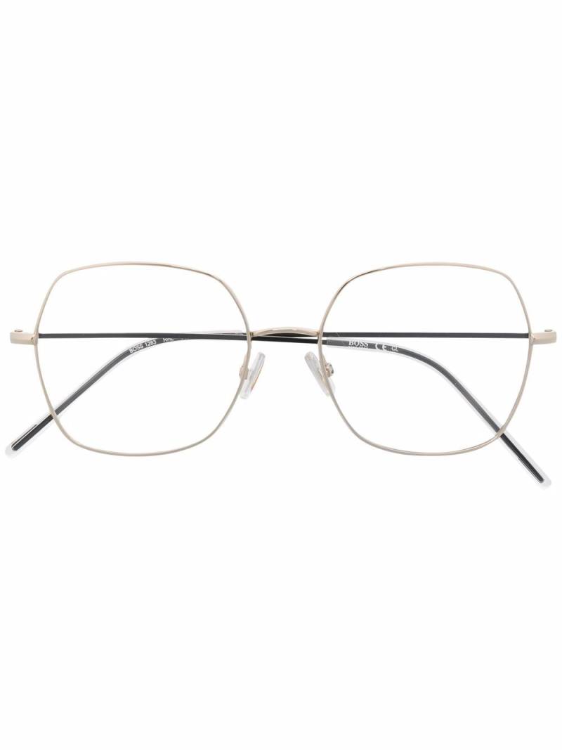 BOSS round-frame glasses - Gold von BOSS