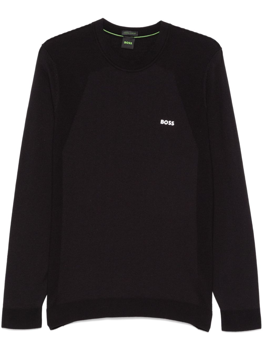 BOSS rubberised-logo sweater - Black von BOSS